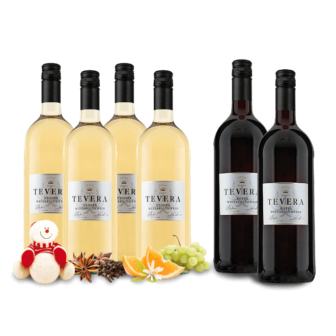 Vorteilspaket TEVERA Weißer Winzerglühwein mit roter Abwechslung